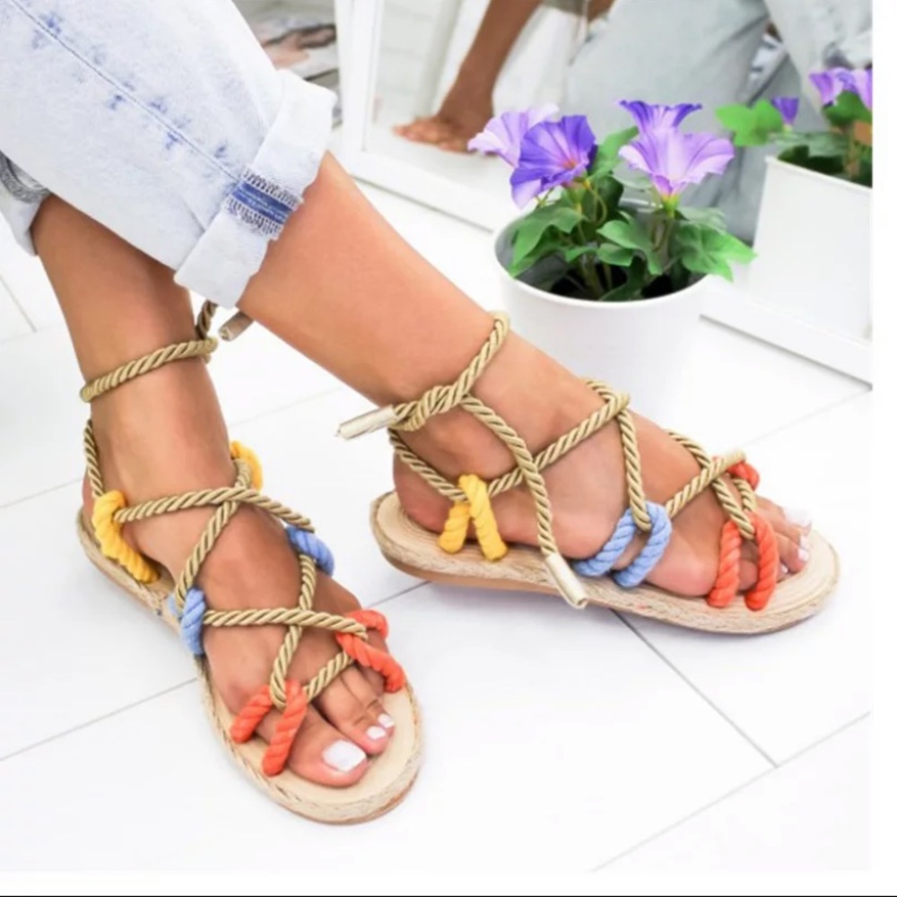 Hemp Rope Sandals - Picture 2 of 4